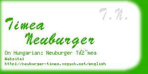 timea neuburger business card